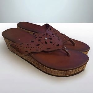 Sun & Sky cork wedge sandals